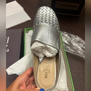 Sesto Meucci Silver Loafers